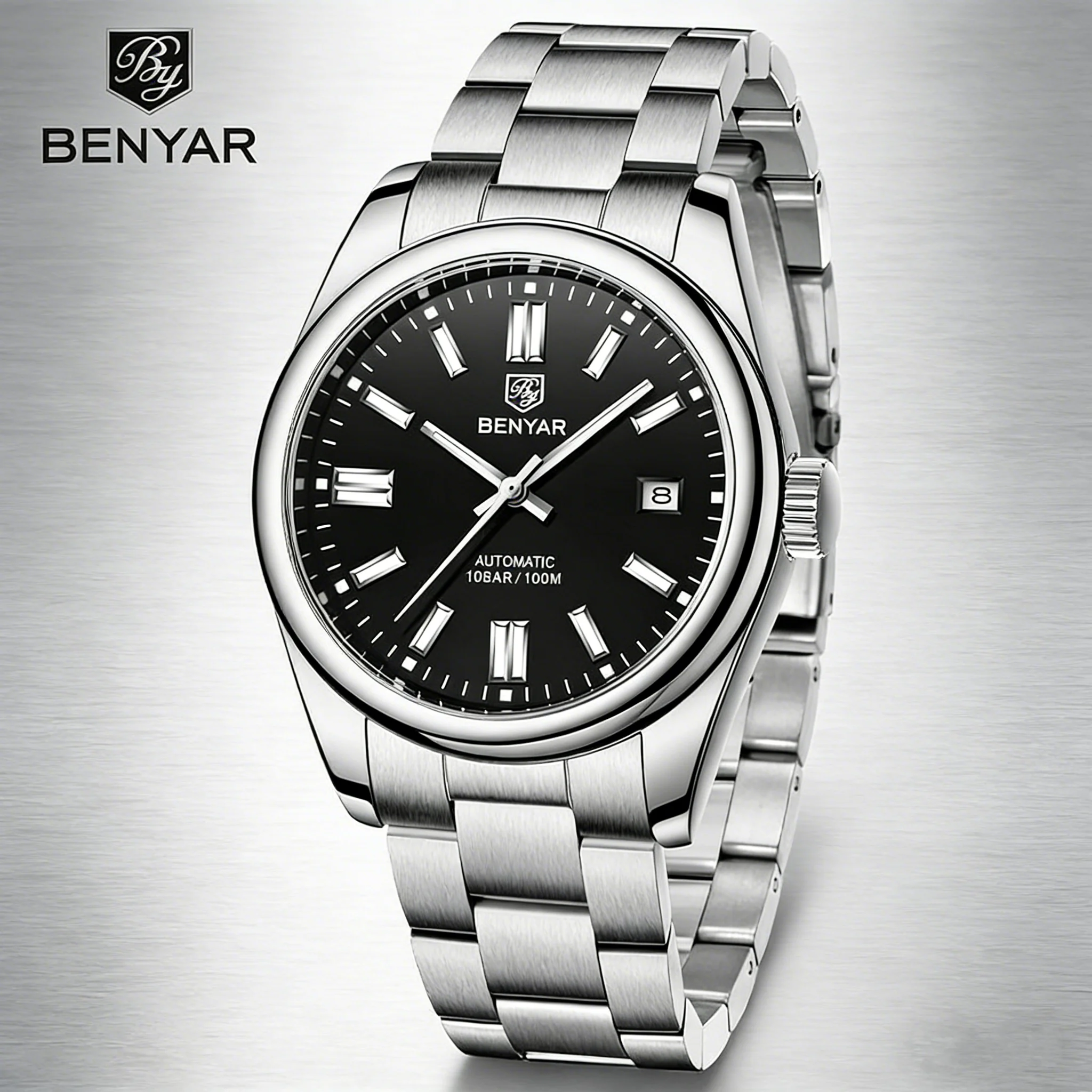 BENYAR Top Brand Men's Luxury Automatic Mechanical Watch 10Bar Waterproof Sports Stainless Steel Diving Watch
BENYAR Top Brand Men's Luxury Automatic Mechanical Watch 10Bar Waterproof Sports Stainless Steel Diving Watch