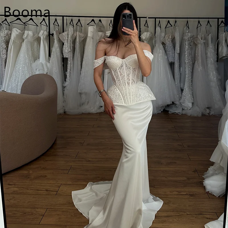 Booma Mermaid Simple Off The Shoulder Sleeveless Corset Wedding Dresses Long Lace Simple Elegant Brides Gown Custom Made 2025
Booma Mermaid Simple Off The Shoulder Sleeveless Corset Wedding Dresses Long Lace Simple Elegant Brides Gown Custom Made 2025