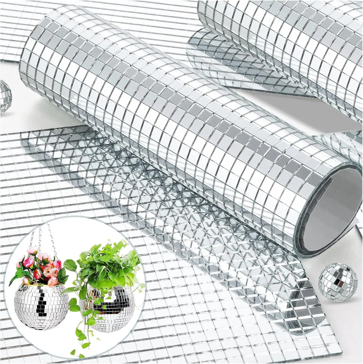 5400pcs Mirror Mosaic Tiles, 5 x 5mm Self-Adhesive Disco Tiles, Square Mirror Disco Tiles, 4D Disco Ball Stickers for DIY Crafts
5400pcs Mirror Mosaic Tiles, 5 x 5mm Self-Adhesive Disco Tiles, Square Mirror Disco Tiles, 4D Disco Ball Stickers for DIY Crafts