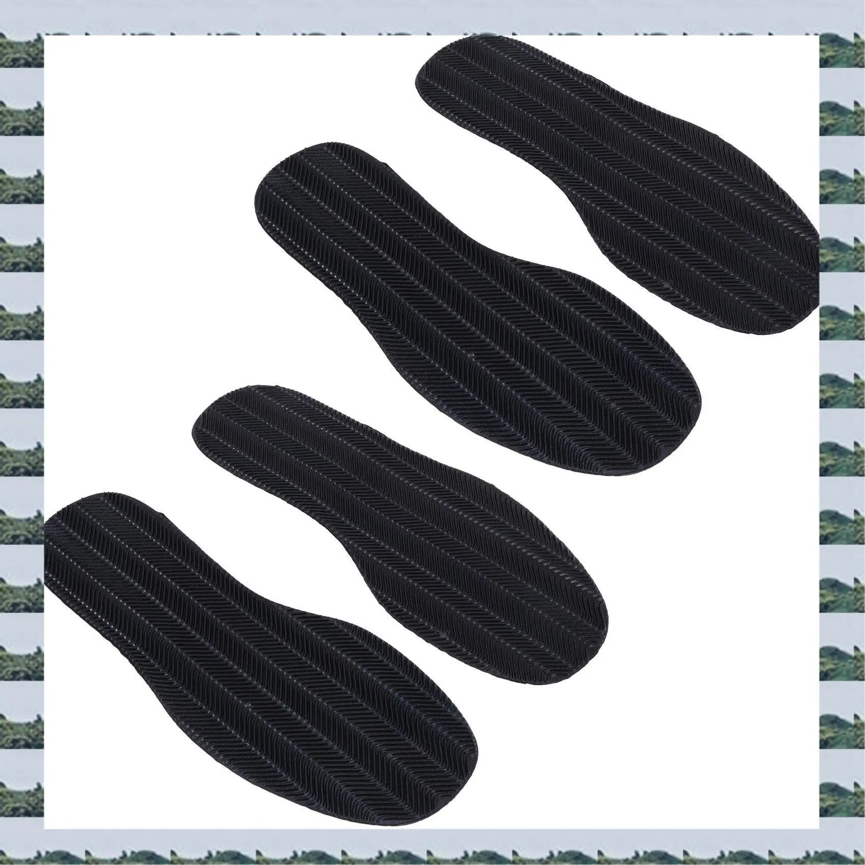 ABQR 2 Pair DIY Stick On Full Soles Heel Palm Shoe Repair Anti-Slip Grip-Rubber Pads - 29X11.5X0.2Cm
ABQR 2 Pair DIY Stick On Full Soles Heel Palm Shoe Repair Anti-Slip Grip-Rubber Pads - 29X11.5X0.2Cm