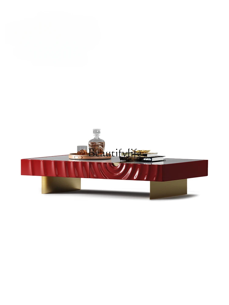 Ripple coffee table mansion large flat floor whole house living room original Italian light luxury coffee table
Ripple coffee table mansion large flat floor whole house living room original Italian light luxury coffee table