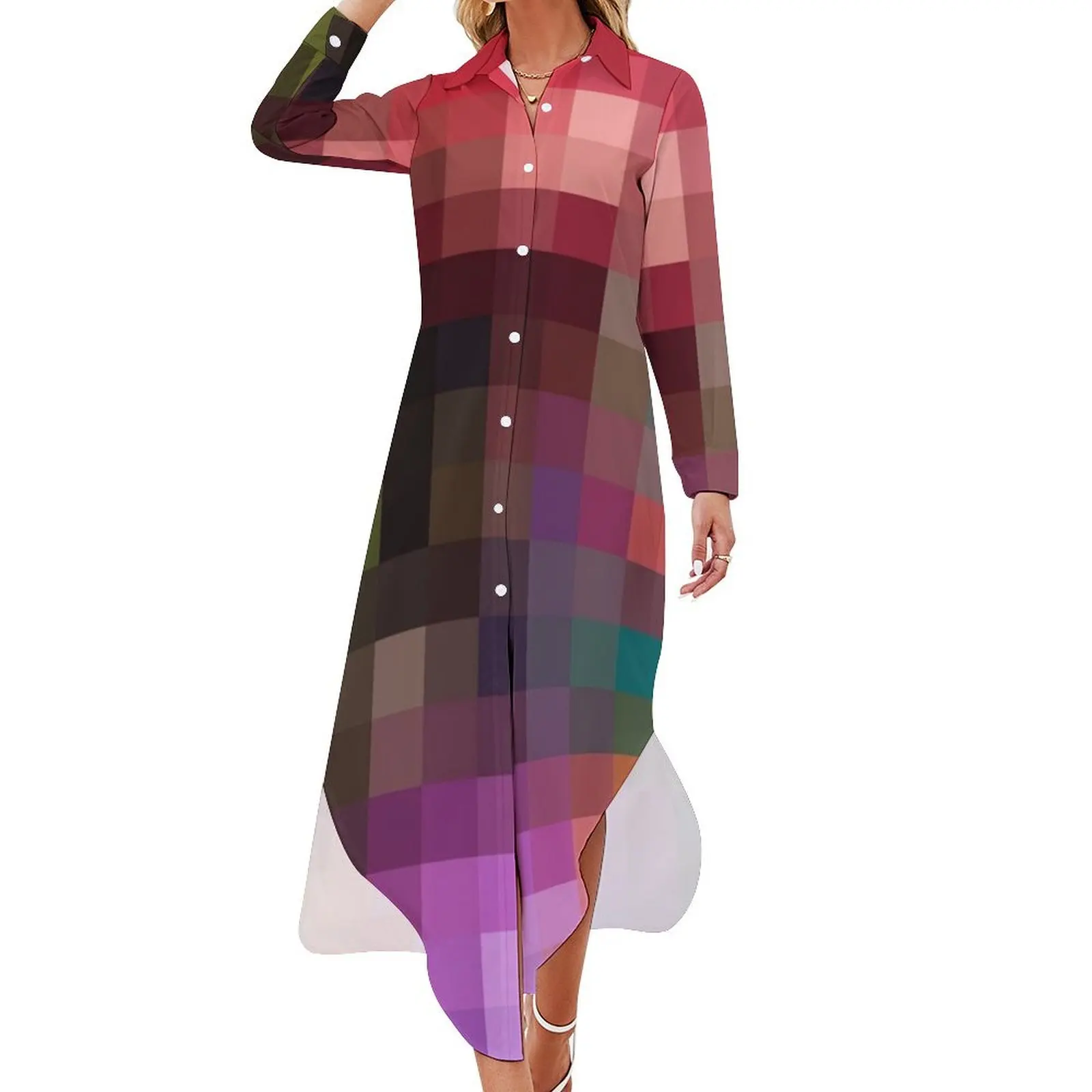 Pixelated Baubles Long Sleeved Shirt Dress dresses for official occasions prom dresses
Pixelated Baubles Long Sleeved Shirt Dress dresses for official occasions prom dresses