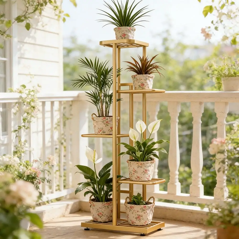 Stand, SHENGMAO5 Tier 6 Potted Plant Shelf, Plant Stand Indoor Metal Flower Shelf, Flower Pot Holder Display Stand For Living R
Stand, SHENGMAO5 Tier 6 Potted Plant Shelf, Plant Stand Indoor Metal Flower Shelf, Flower Pot Holder Display Stand For Living R