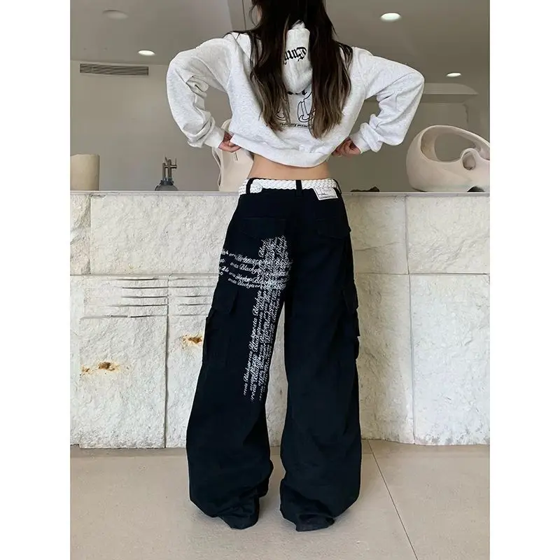 ONE TO WAN American Streetwear Cargo Pants Letter Print Pockets Pleated Grunge Pantalones Mujer Punk Gothic Harajuku Women Pants
ONE TO WAN American Streetwear Cargo Pants Letter Print Pockets Pleated Grunge Pantalones Mujer Punk Gothic Harajuku Women Pants