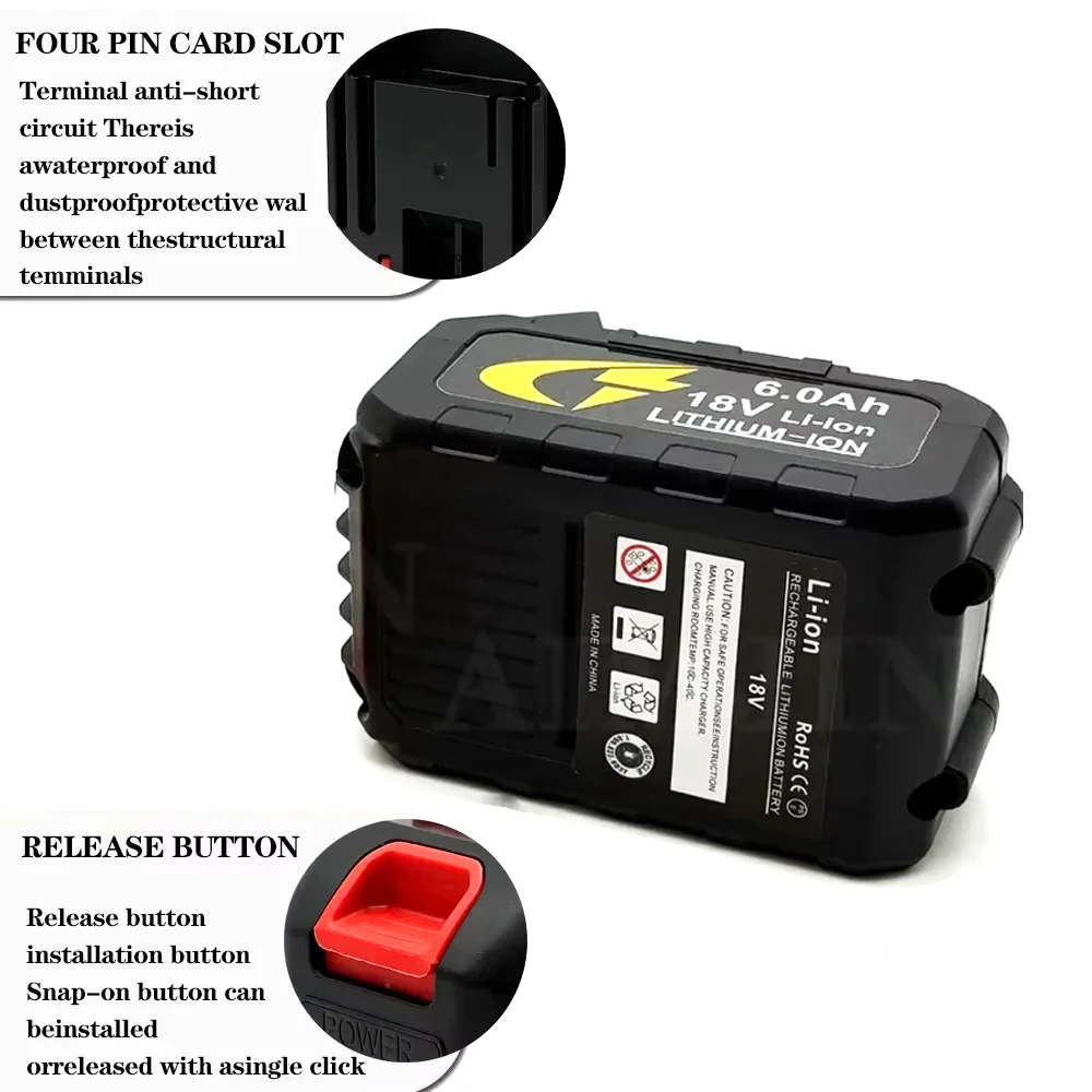 10Ah High Current High Discharge 18Volts Screwdriver Replacement Battery for Makita 18VReplacement Battery BL1860 BL1850 BL1860B
10Ah High Current High Discharge 18Volts Screwdriver Replacement Battery for Makita 18VReplacement Battery BL1860 BL1850 BL1860B