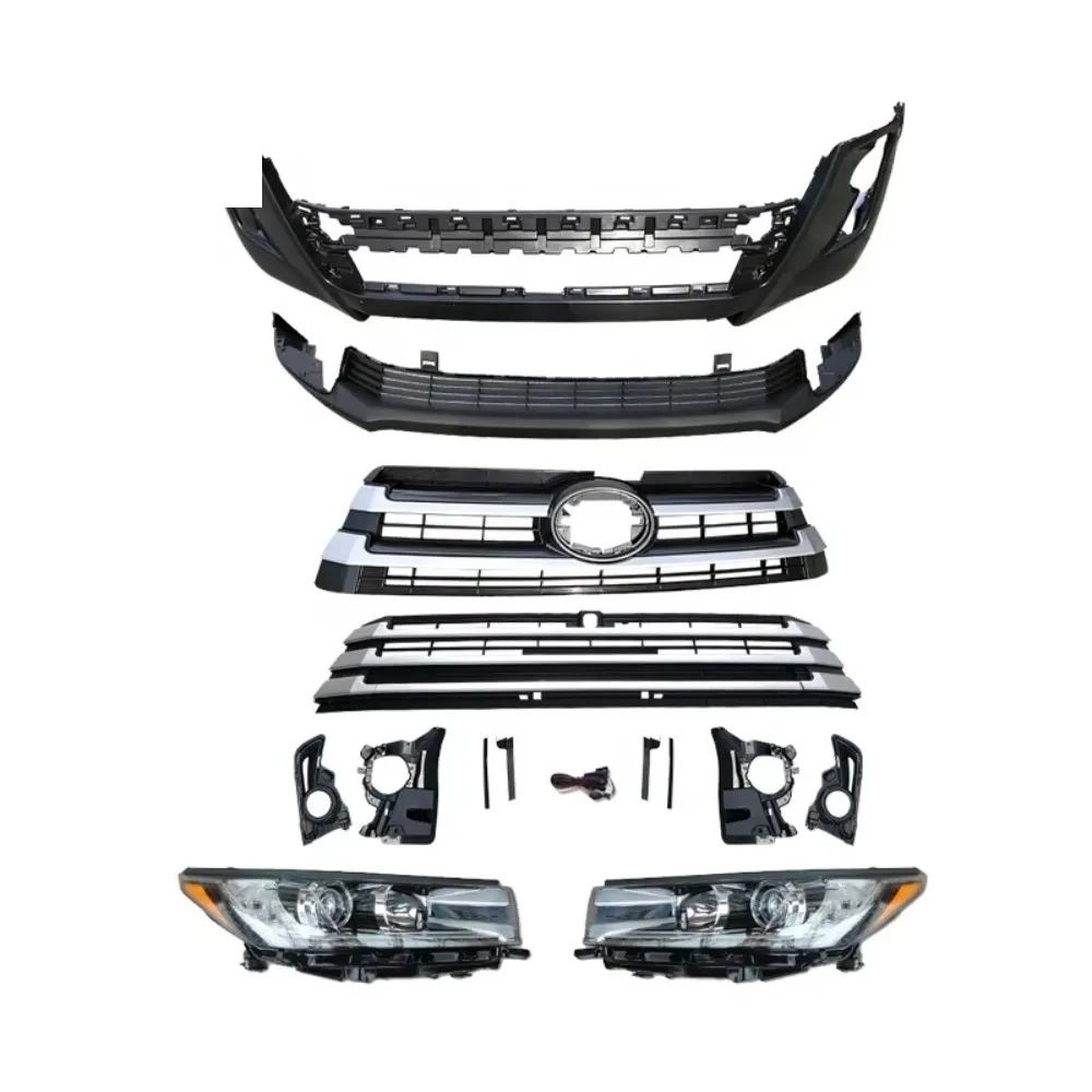 Injection PP For Highlander 2015-2017 Upgrade 2018 Style Front bumper Grille headlight Body kit Car bumpers
Injection PP For Highlander 2015-2017 Upgrade 2018 Style Front bumper Grille headlight Body kit Car bumpers