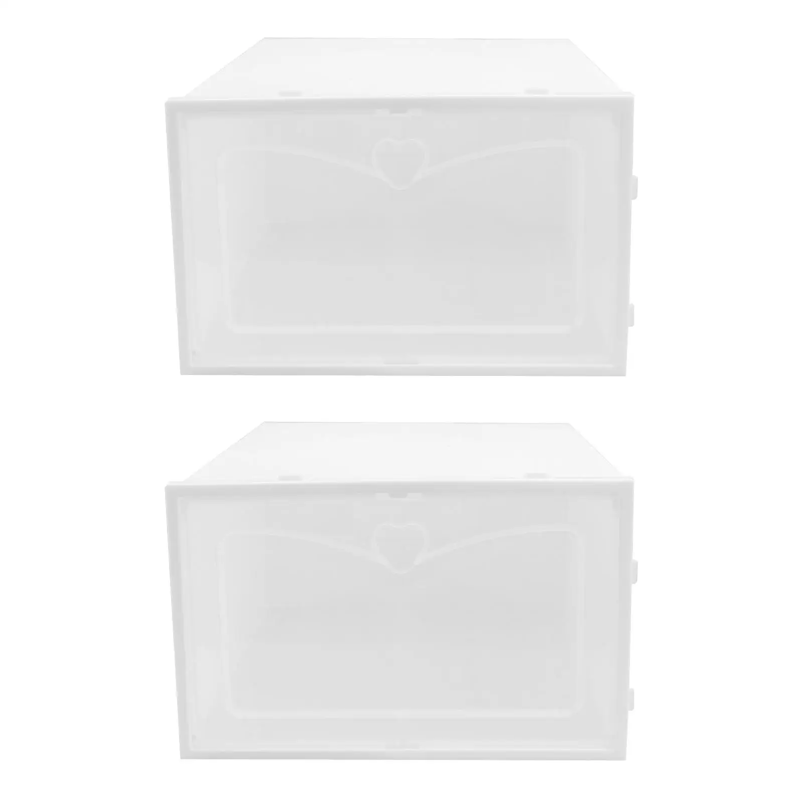 2 Pcs Shoe Storage Box Transparent Plastic Large Capacity Dust Proof White Container Footwear Organizer Houseware Storage
2 Pcs Shoe Storage Box Transparent Plastic Large Capacity Dust Proof White Container Footwear Organizer Houseware Storage