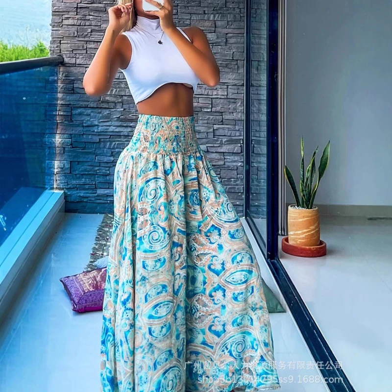 Long Pant Women Flare Pants A Line Print Floral Casual Loose Y2k Streetwear High Elastic Waist Wide Leg Trousers Elegant Maxi
Long Pant Women Flare Pants A Line Print Floral Casual Loose Y2k Streetwear High Elastic Waist Wide Leg Trousers Elegant Maxi