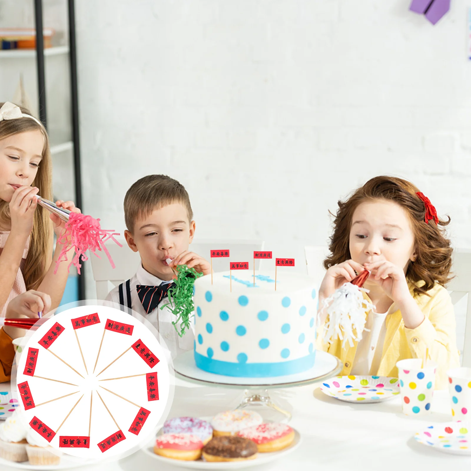 72Pcs Chinese Style Cake Picks Elegant Lucky Toppers for Birthday New Year Dessert Cupcake Ornament Decorative Cake Picks
72Pcs Chinese Style Cake Picks Elegant Lucky Toppers for Birthday New Year Dessert Cupcake Ornament Decorative Cake Picks