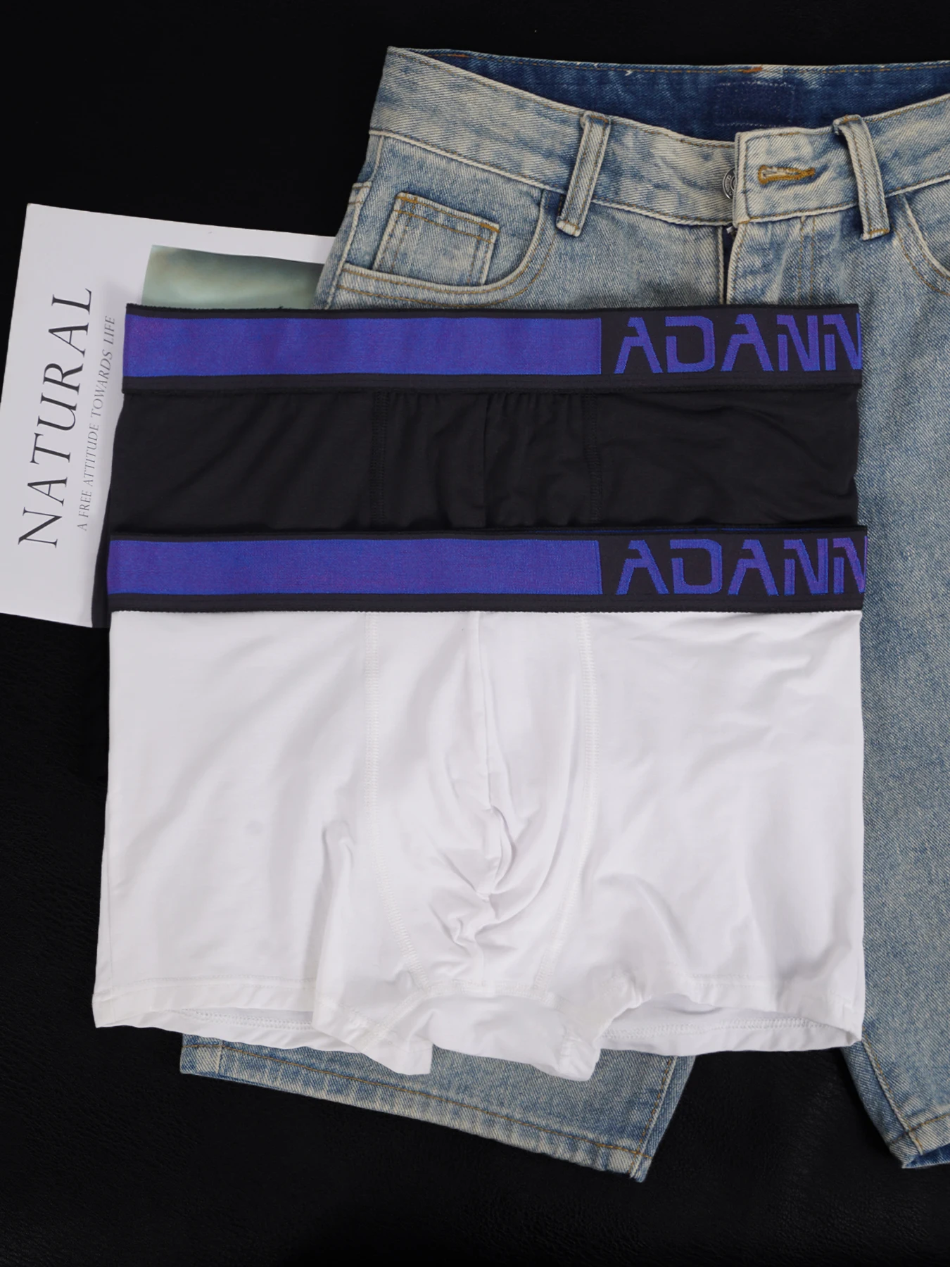 2 PCS Men's Modal Cooling Boxer Briefs, UBLUE Letter Print Wide Waistband Soft Breathable Underwear
2 PCS Men's Modal Cooling Boxer Briefs, UBLUE Letter Print Wide Waistband Soft Breathable Underwear