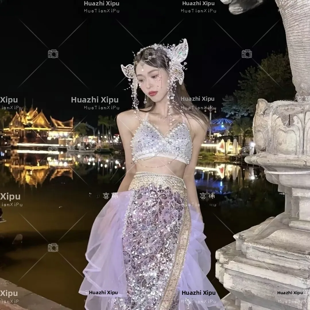 New High-Definition Mermaid Princess Costume with 3D Lace for Travel Photography And Portraits Women's Ethnic Stage Wear
New High-Definition Mermaid Princess Costume with 3D Lace for Travel Photography And Portraits Women's Ethnic Stage Wear
