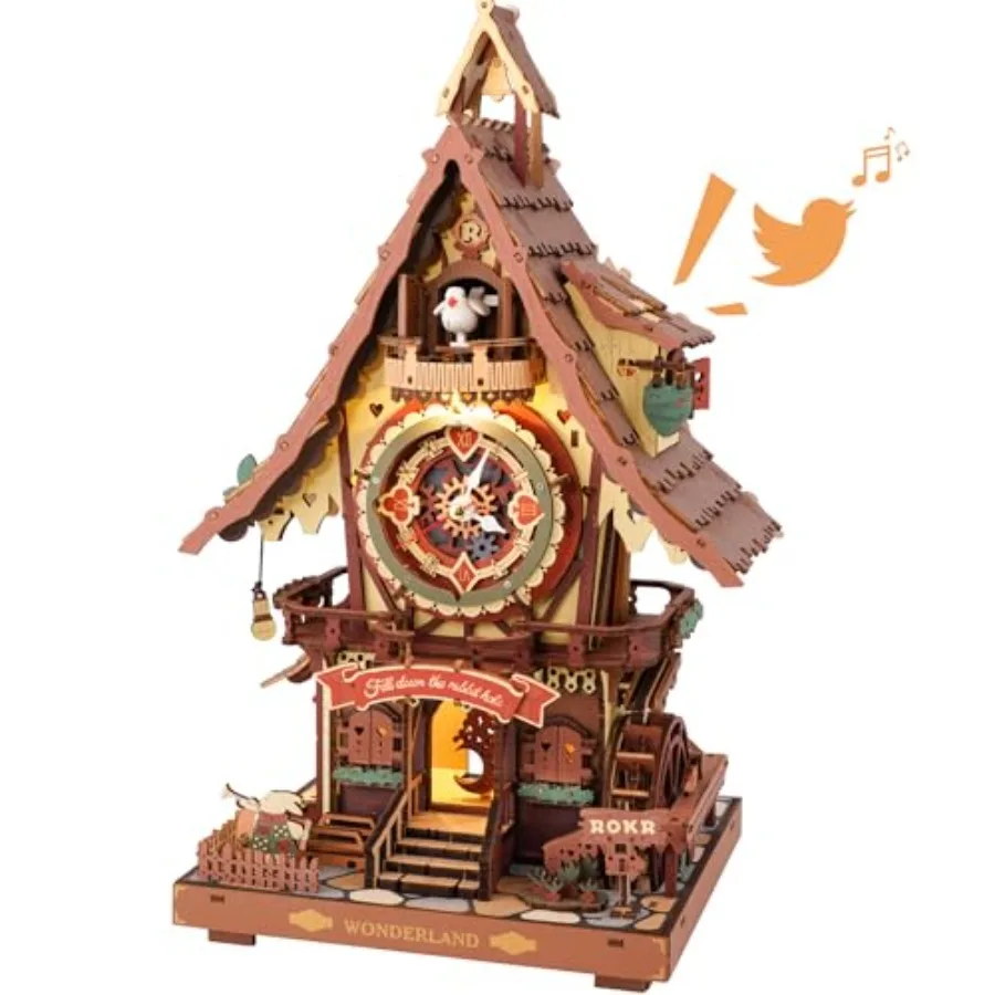 3D Wooden Puzzles for Adults, Cuckoo Clock Model Kit, Room Home Decor DIY Watch Making Kit Functional Mechanical Building Toys,
3D Wooden Puzzles for Adults, Cuckoo Clock Model Kit, Room Home Decor DIY Watch Making Kit Functional Mechanical Building Toys,
