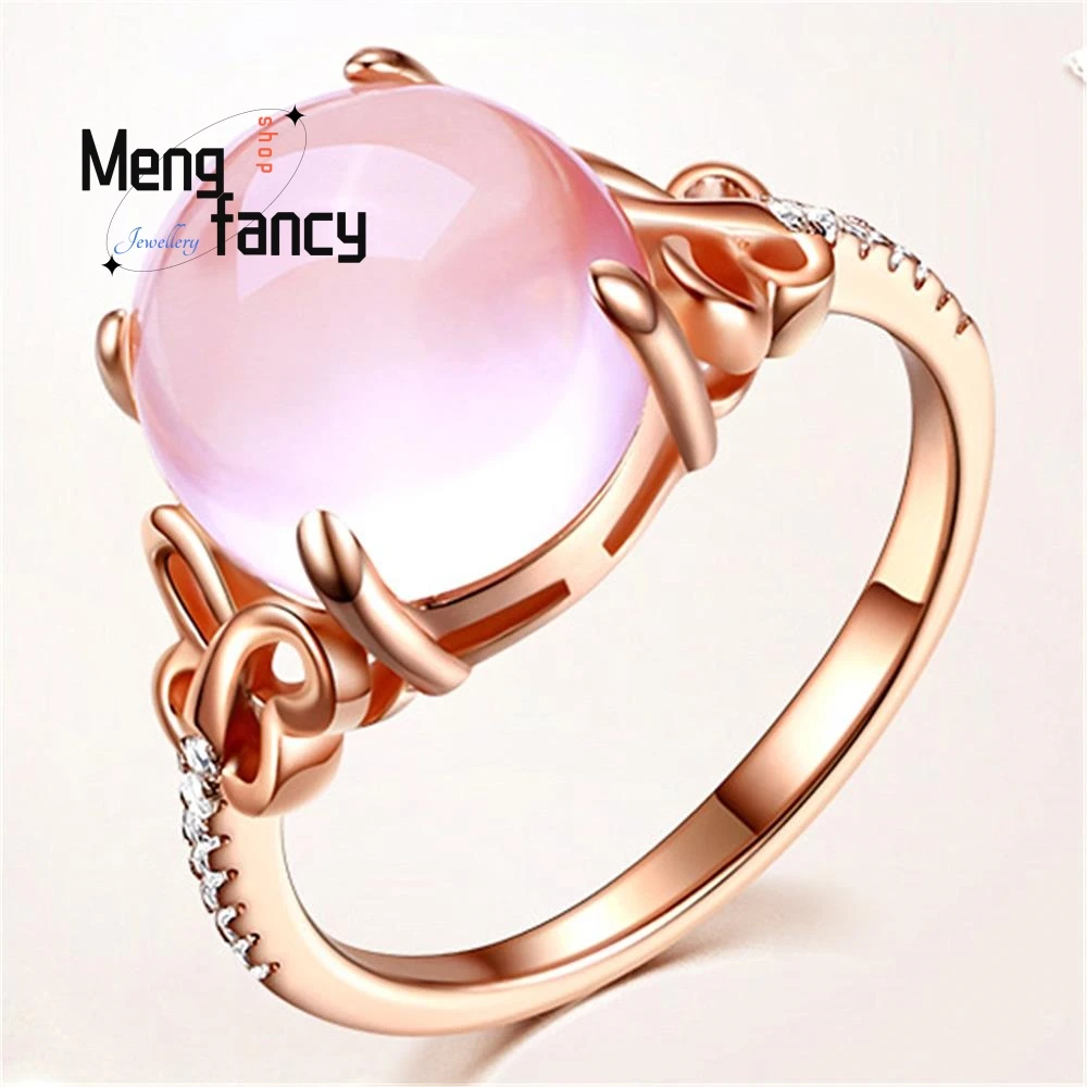 925 Silver Natural Pink Crystal Promise Ring Exquisite Charm Fashion Luxury Eternity Love Fine Jewelry Best Selling Holiday Gift
925 Silver Natural Pink Crystal Promise Ring Exquisite Charm Fashion Luxury Eternity Love Fine Jewelry Best Selling Holiday Gift