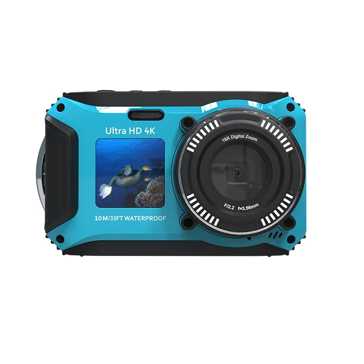 56MP Underwater HD 2.7K Video Recorder Digital Swimming Camera for Snorkeling 
56MP Underwater HD 2.7K Video Recorder Digital Swimming Camera for Snorkeling