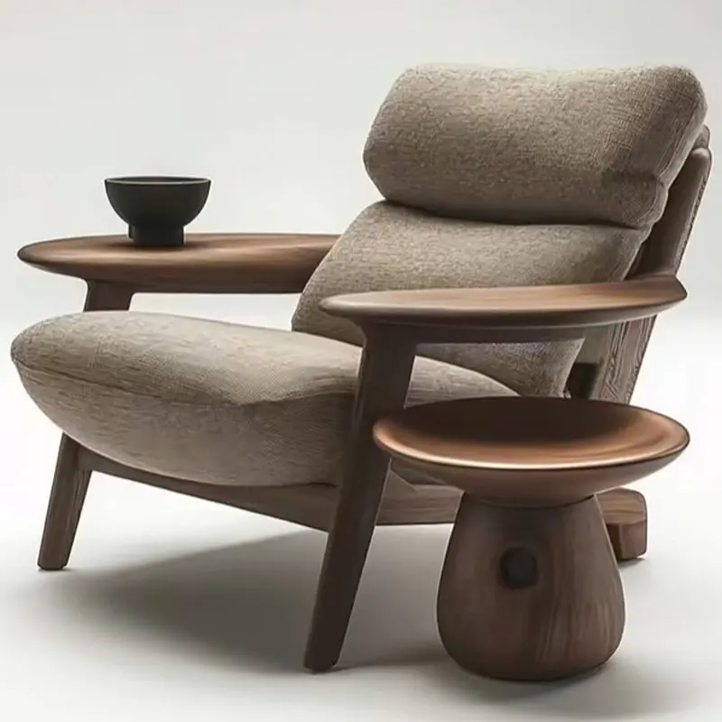 Solid wood single sofa chair with coffee table living room balcony lazy leisure chair single chair
Solid wood single sofa chair with coffee table living room balcony lazy leisure chair single chair