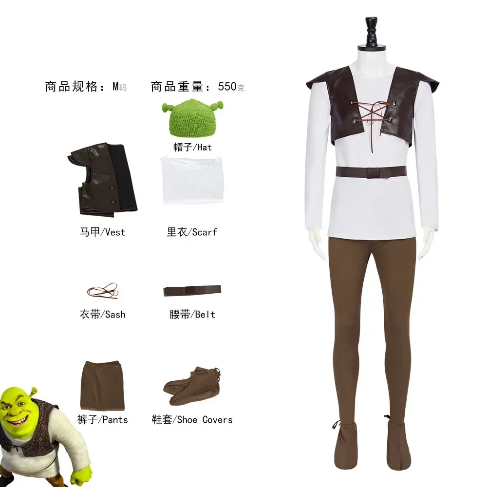 2026Shrek Cosplay Costumes Green Hat Shrek Top Leather Vest Pants for Men Performance Role Play Halloween Carnival Party Outfits
2026Shrek Cosplay Costumes Green Hat Shrek Top Leather Vest Pants for Men Performance Role Play Halloween Carnival Party Outfits