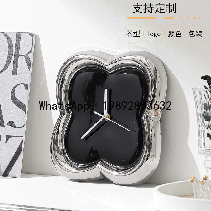 ZB5Electroplated ceramic wall mounted clock, silent and creative, living room and bedroom decoration, ceramic clock
ZB5Electroplated ceramic wall mounted clock, silent and creative, living room and bedroom decoration, ceramic clock