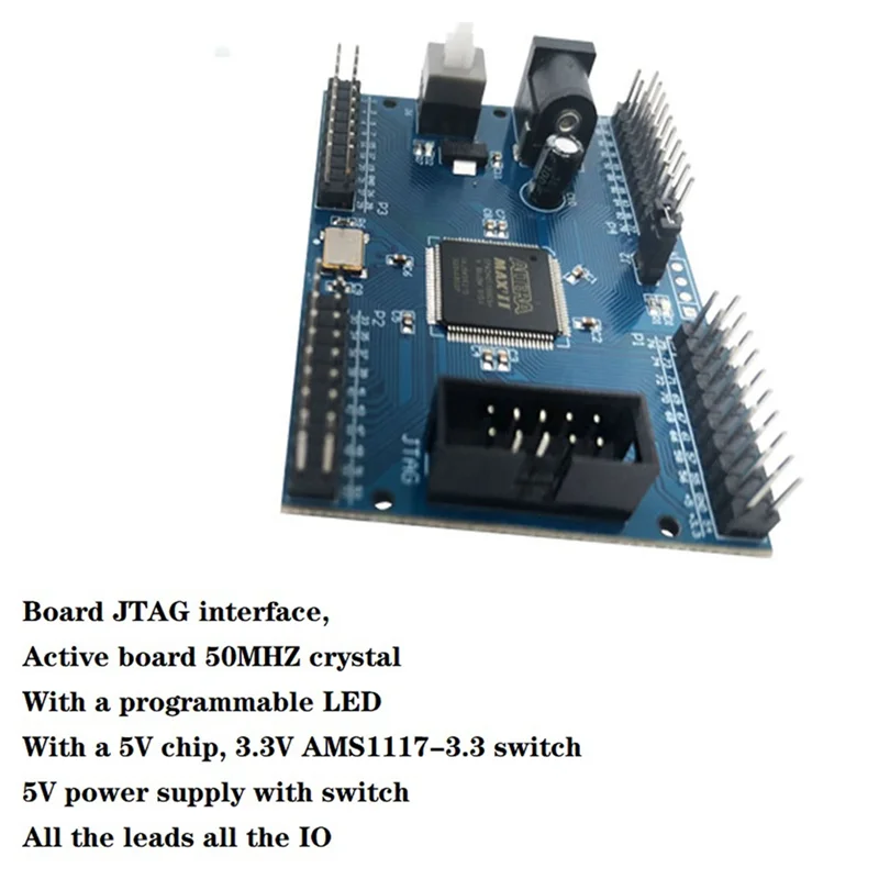T07C-EPM240T100 CPLD Development Board Altera MAX II System Board Learning Board 5V On-Board 50MHz Active Crystal Oscillator
T07C-EPM240T100 CPLD Development Board Altera MAX II System Board Learning Board 5V On-Board 50MHz Active Crystal Oscillator