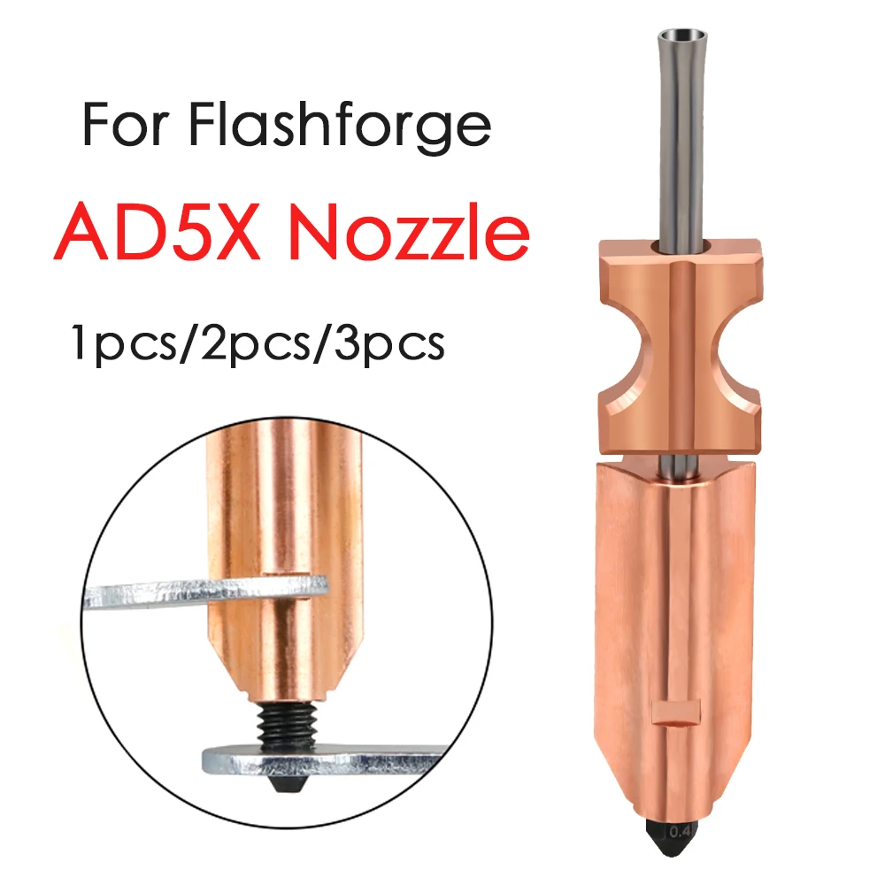 New AD5X Hotend Kit AD5X Nozzle Quick-Detachable Nozzle Extruder Quick Release Nozzle for Flashforge Adventurer 5x Accessories
New AD5X Hotend Kit AD5X Nozzle Quick-Detachable Nozzle Extruder Quick Release Nozzle for Flashforge Adventurer 5x Accessories
