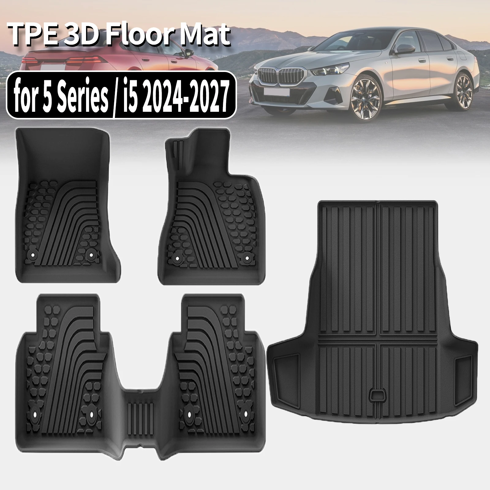 for BMW 5 Series i5 2024 2025-2027 G60 G68 Eco-Friendly TPE Floor Mat & Trunk Pad Non-Slip Dustproof Car Interior Accessories
for BMW 5 Series i5 2024 2025-2027 G60 G68 Eco-Friendly TPE Floor Mat & Trunk Pad Non-Slip Dustproof Car Interior Accessories
