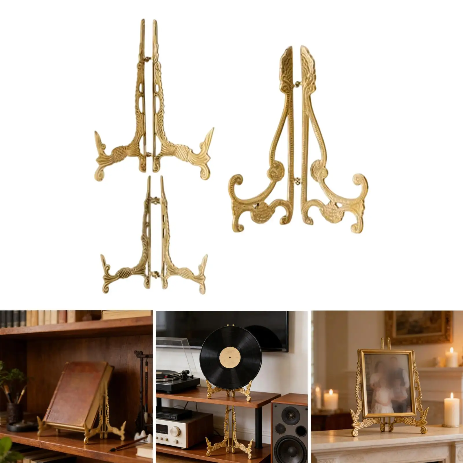 Brass Plate Display Stand Adjustable Foldable Picture Frame Holder Decorative Support for Office Bookshelf
Brass Plate Display Stand Adjustable Foldable Picture Frame Holder Decorative Support for Office Bookshelf