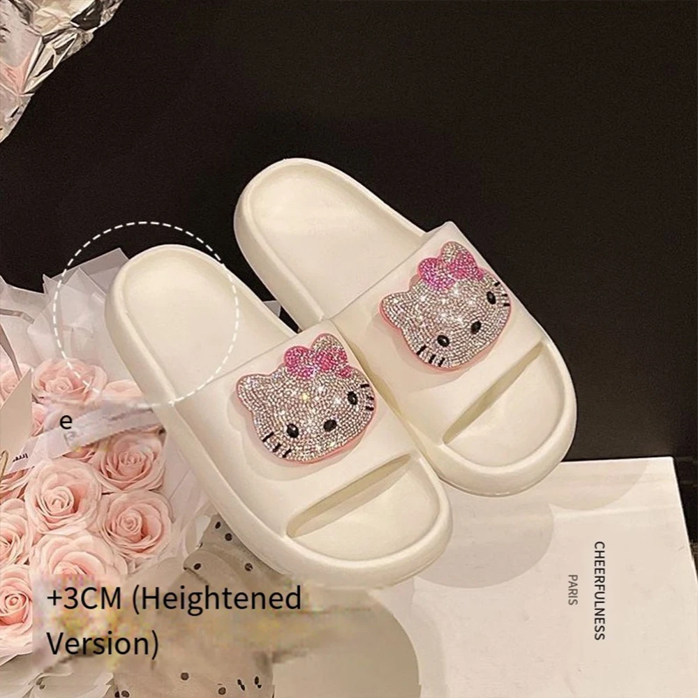 Anime Hello Kitty Diamond Platform Slippers for Women, Cute Cartoon Anti Slip Summer Indoor Outdoor Girls Kawaii Beach Sandals
Anime Hello Kitty Diamond Platform Slippers for Women, Cute Cartoon Anti Slip Summer Indoor Outdoor Girls Kawaii Beach Sandals