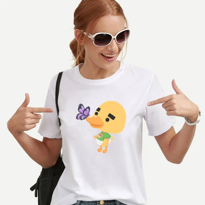 Kawaii Duck T-shirts Women Cute Cartoon Animals Tshirts O Neck Short Sleeve Print Lady Girl Funny Tops woman tshirt dropshipping
Kawaii Duck T-shirts Women Cute Cartoon Animals Tshirts O Neck Short Sleeve Print Lady Girl Funny Tops woman tshirt dropshipping