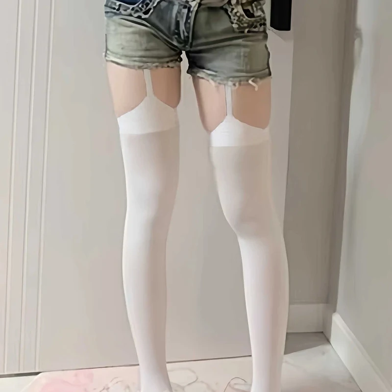 Women Sexy Suspender Thigh High Stockings Velvet Thin Black White Irregular Exposed Skin Lolita JK Japanese Knee High Socks
Women Sexy Suspender Thigh High Stockings Velvet Thin Black White Irregular Exposed Skin Lolita JK Japanese Knee High Socks