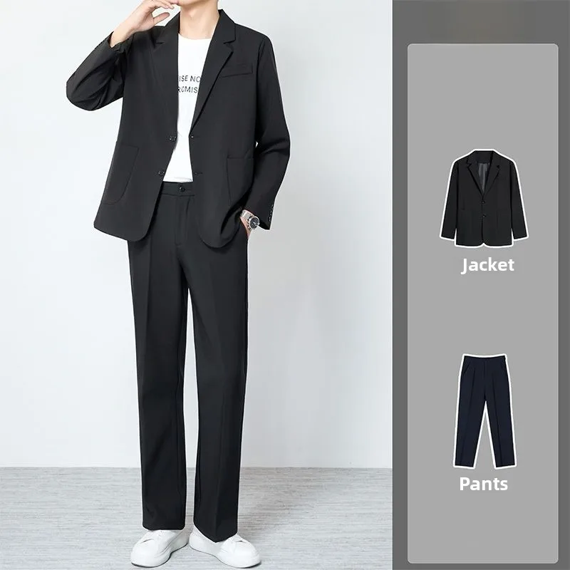 Casual Stylish Men's Suiting Set Fashionable Urban Loose Fit Korean Version Attractive Light Maturity Trending Outerwear
Casual Stylish Men's Suiting Set Fashionable Urban Loose Fit Korean Version Attractive Light Maturity Trending Outerwear