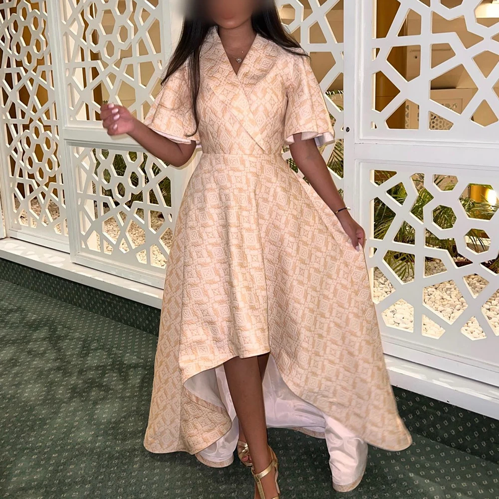 CustomizedCustomized Temperament Pattern Panel Train Evening Dress Elegant V-Neck Half Sleeves Jersey Photo Color Vestido De Noc
CustomizedCustomized Temperament Pattern Panel Train Evening Dress Elegant V-Neck Half Sleeves Jersey Photo Color Vestido De Noc
