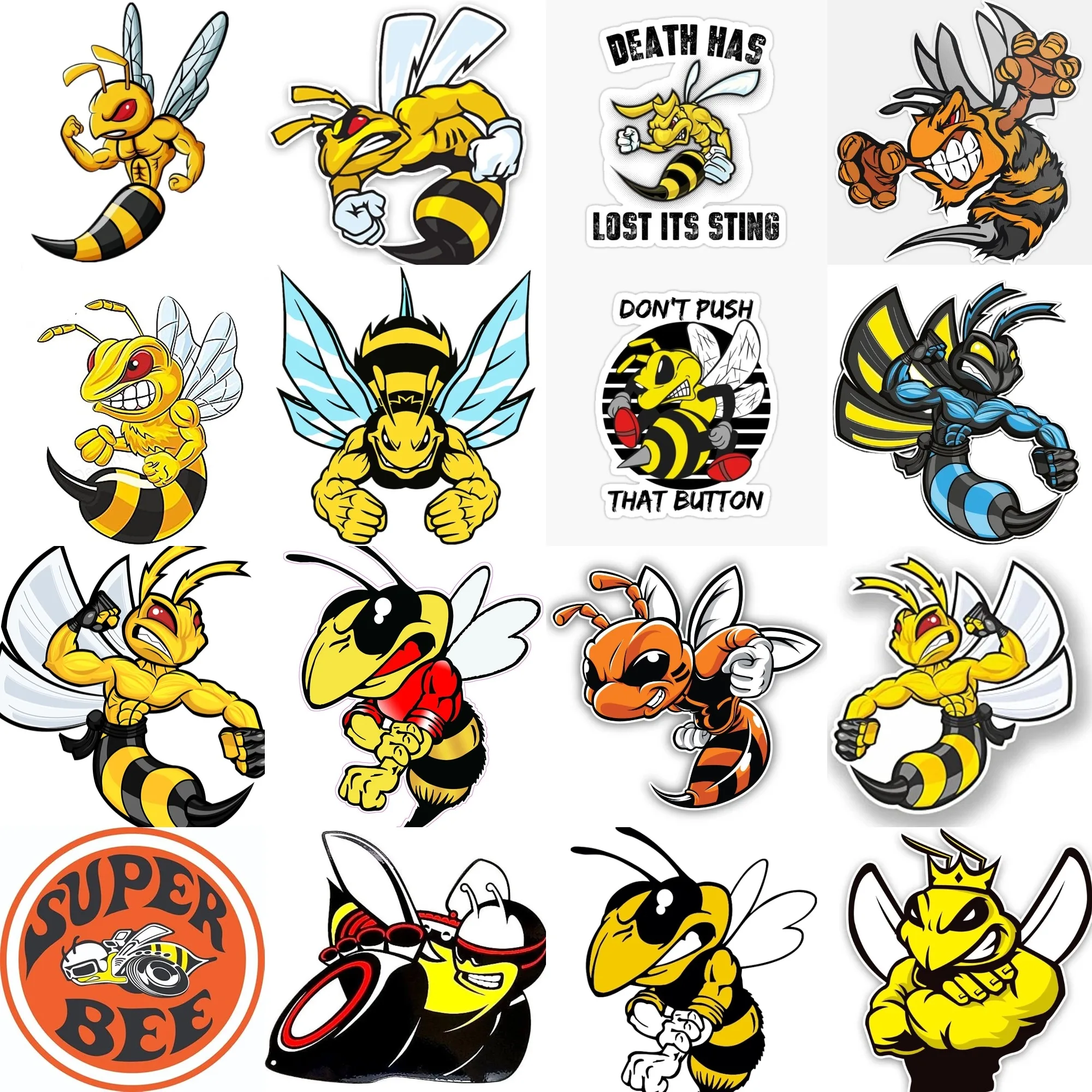 Angry Bee Super Bee Creative PVC Sticker for Decoration Car Bicycle Motorcycle Fridge Window Wall Decal Accessories 
Angry Bee Super Bee Creative PVC Sticker for Decoration Car Bicycle Motorcycle Fridge Window Wall Decal Accessories