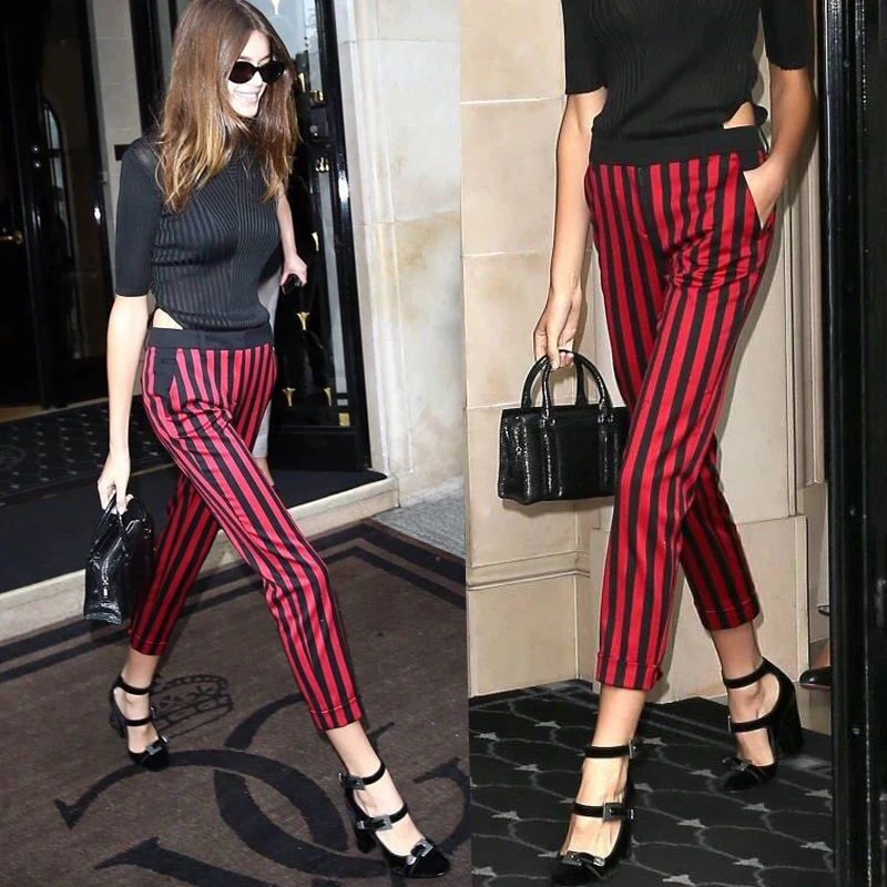 Kaiagerbe Casual Striped Long Pants Street Fashion Elegant Straight Leg Pencil Pants Spring Summer Natural Waist Nylon
Kaiagerbe Casual Striped Long Pants Street Fashion Elegant Straight Leg Pencil Pants Spring Summer Natural Waist Nylon
