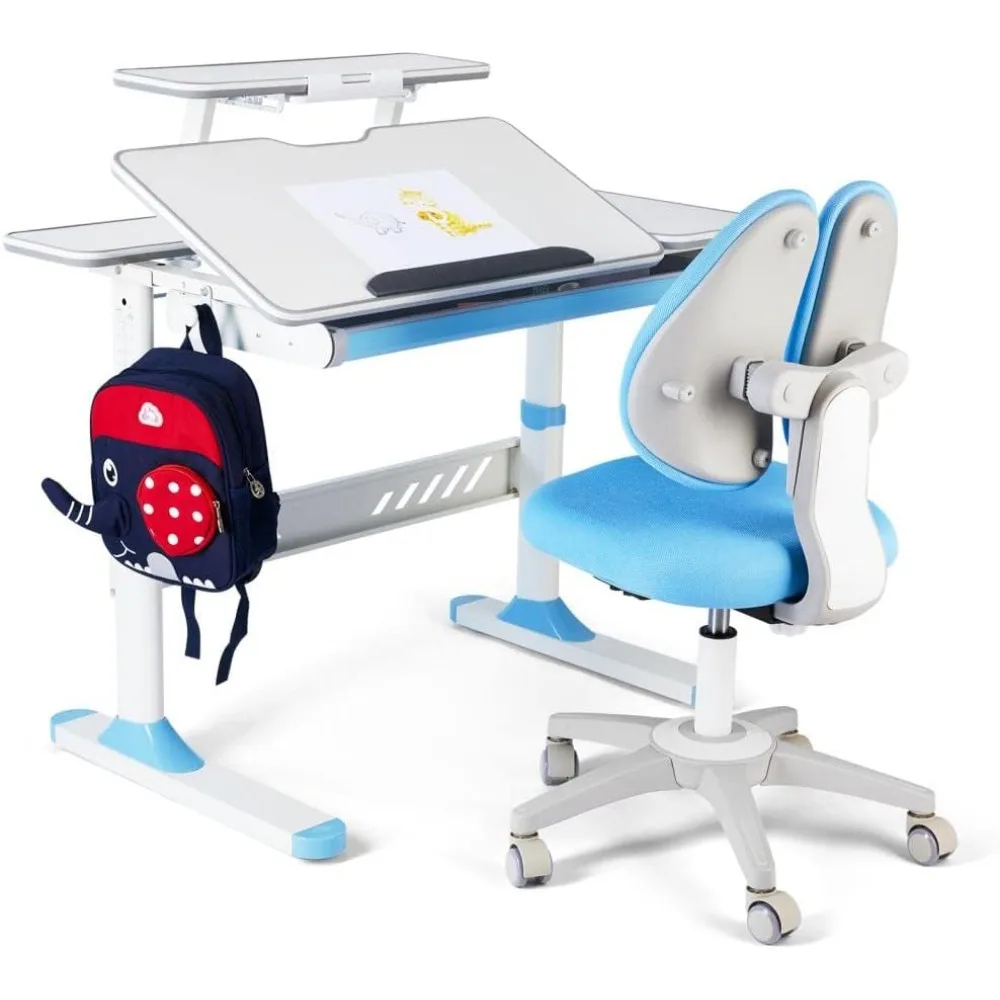 Sturdy MDF and steel frame children's table and chair set, multifunctional, automatically locking wheel children's table
Sturdy MDF and steel frame children's table and chair set, multifunctional, automatically locking wheel children's table