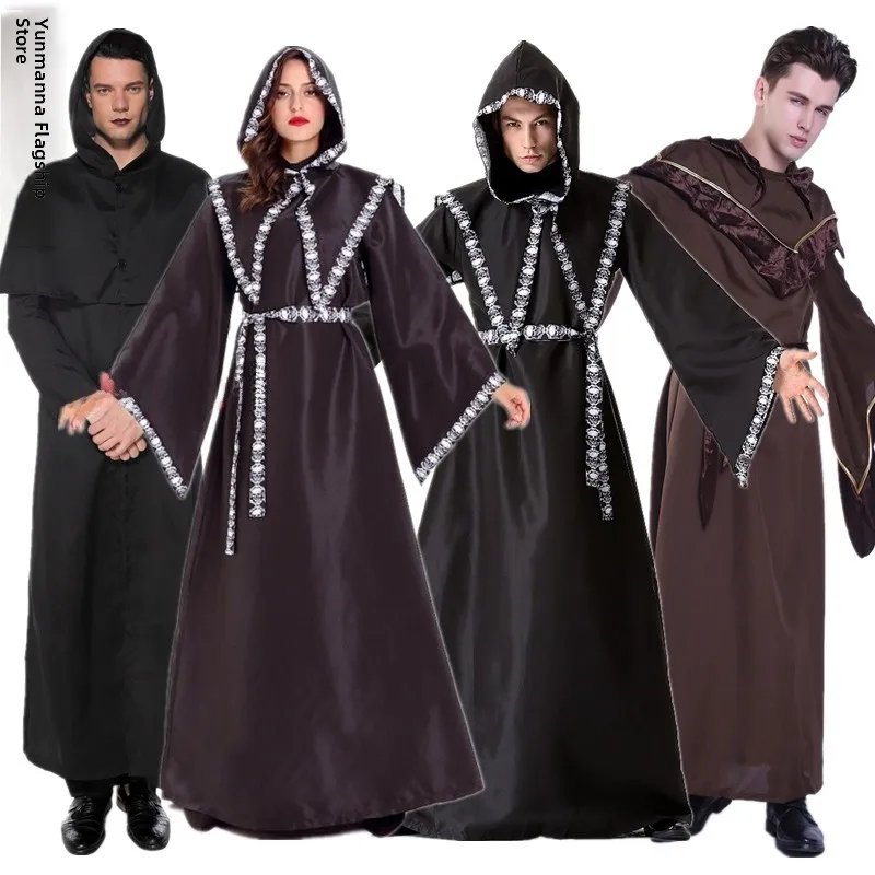 Halloween Wizard Cosplay Costume Adult Men's Death God Couple's Masquerade Party Performance Clothes Polyester Fiber
Halloween Wizard Cosplay Costume Adult Men's Death God Couple's Masquerade Party Performance Clothes Polyester Fiber
