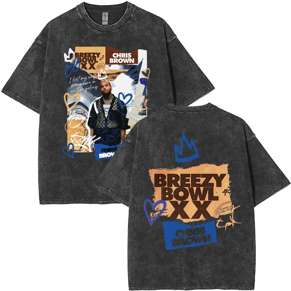 Chris Brown Breezy Bowl XX Tour 2025 Washed T-shirt Men Women Hip Hop Fashion Pop Music T Shirts Casual Cotton Vintage T-shirts
Chris Brown Breezy Bowl XX Tour 2025 Washed T-shirt Men Women Hip Hop Fashion Pop Music T Shirts Casual Cotton Vintage T-shirts