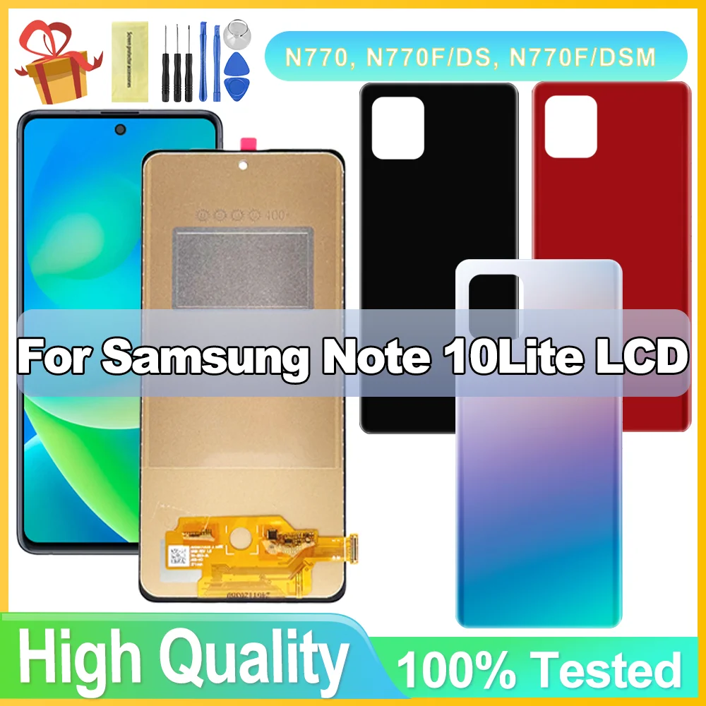 TFT for Samsung Galaxy Note 10 Lite Lcd Display With Touch Screen Digitizer Parts For Samsung N770 N770F/DS N770F/DSM
TFT for Samsung Galaxy Note 10 Lite Lcd Display With Touch Screen Digitizer Parts For Samsung N770 N770F/DS N770F/DSM