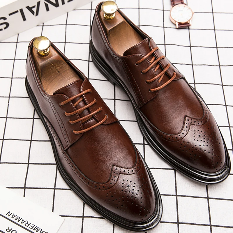 Trend Brogues Leather Shoes Men Classic Formal Social Weddind Leather Shoes For Men Casual Business Leather Men's Dress Shoes
Trend Brogues Leather Shoes Men Classic Formal Social Weddind Leather Shoes For Men Casual Business Leather Men's Dress Shoes