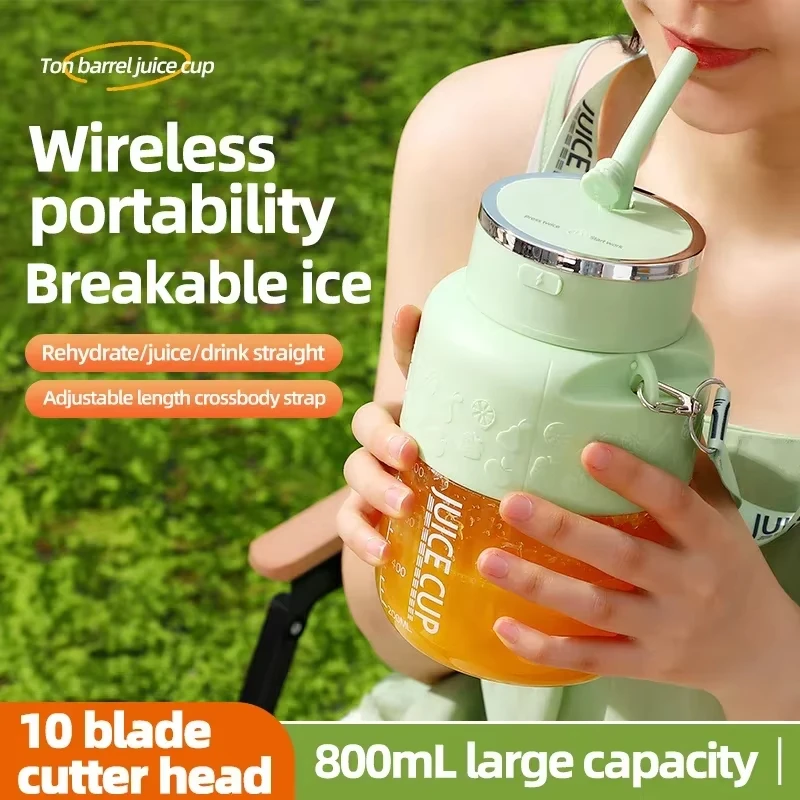 Electric juicer wireless portable electric 800ml sports cup large capacity stainless steel blade milkshake machine fresh juicer
Electric juicer wireless portable electric 800ml sports cup large capacity stainless steel blade milkshake machine fresh juicer