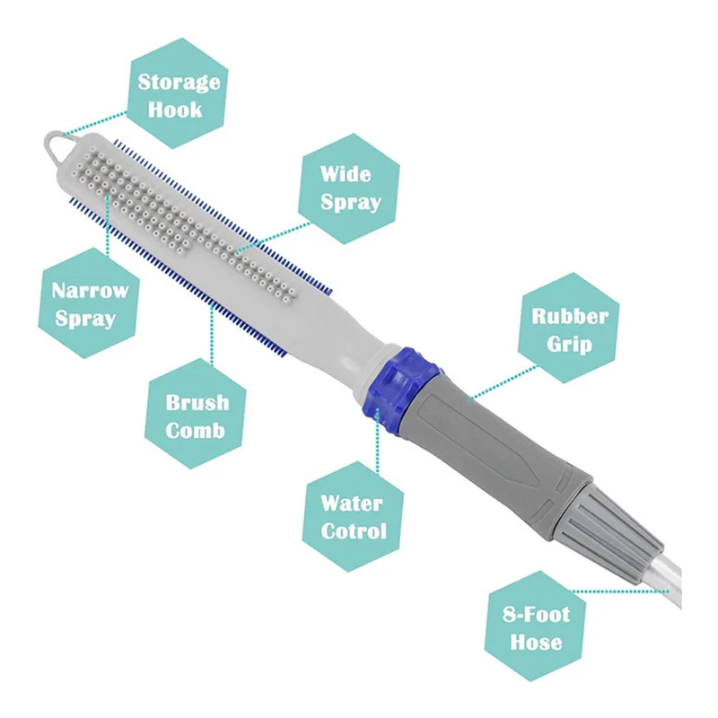 B62B-Dog Shower Head, Pet Shower Attachment,Pet Bathing Spraye, Indoor Outdoor Dog Washing Sprayer Includes 8 Foot Flex Hose
B62B-Dog Shower Head, Pet Shower Attachment,Pet Bathing Spraye, Indoor Outdoor Dog Washing Sprayer Includes 8 Foot Flex Hose