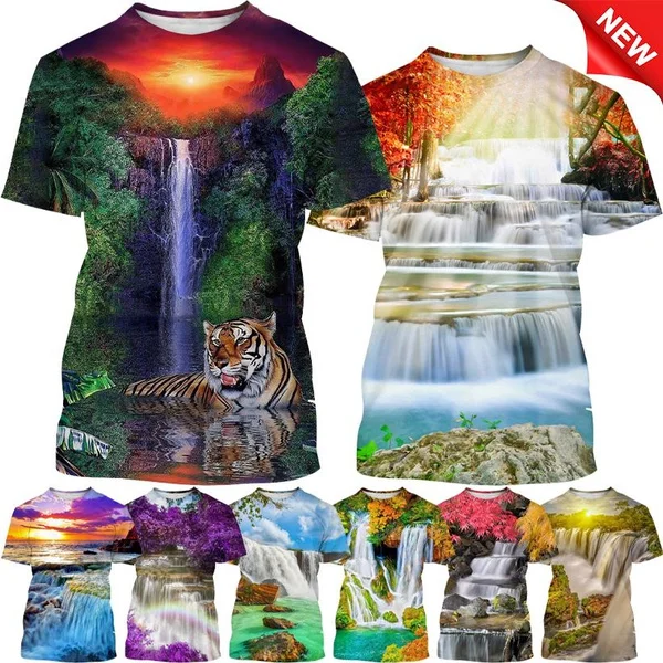 Summer Fashion Scenery Harajuku Style Street Casual T-Shirt Personality Trend Waterfall 3D Printing T-Shirt
Summer Fashion Scenery Harajuku Style Street Casual T-Shirt Personality Trend Waterfall 3D Printing T-Shirt