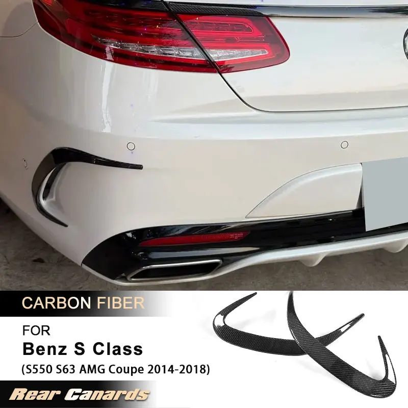 Car Rear Bumper Canards for Mercedes Benz S Class S550 S63 AMG Sport Coupe 2014-2018 Rear Vent Fins Body Kits Carbon Fiber FRP
Car Rear Bumper Canards for Mercedes Benz S Class S550 S63 AMG Sport Coupe 2014-2018 Rear Vent Fins Body Kits Carbon Fiber FRP