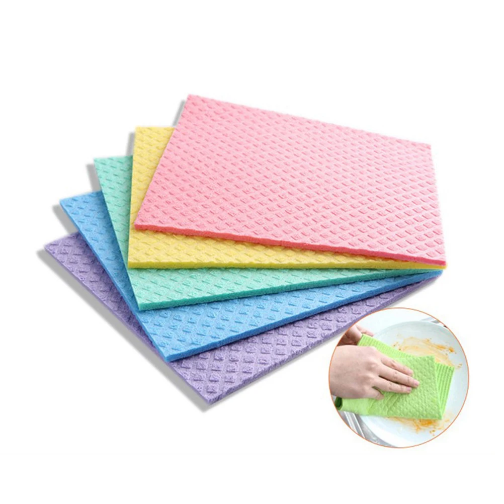 5Pcs Wood Pulp Cotton Kitchen Towel Dishcloth Household Kitchen Rags Gadget Non-stick Oil Table Cleaning Wipe Cloth Scouring Pad
5Pcs Wood Pulp Cotton Kitchen Towel Dishcloth Household Kitchen Rags Gadget Non-stick Oil Table Cleaning Wipe Cloth Scouring Pad