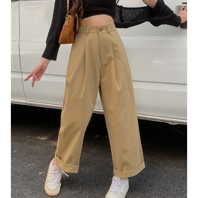 Khaki Baggy High Waist Drawstring Sweat Pants Fashion Pocket Straight Wide Leg Pants Street Casual Baggy Mopping Trouser Ladies
Khaki Baggy High Waist Drawstring Sweat Pants Fashion Pocket Straight Wide Leg Pants Street Casual Baggy Mopping Trouser Ladies