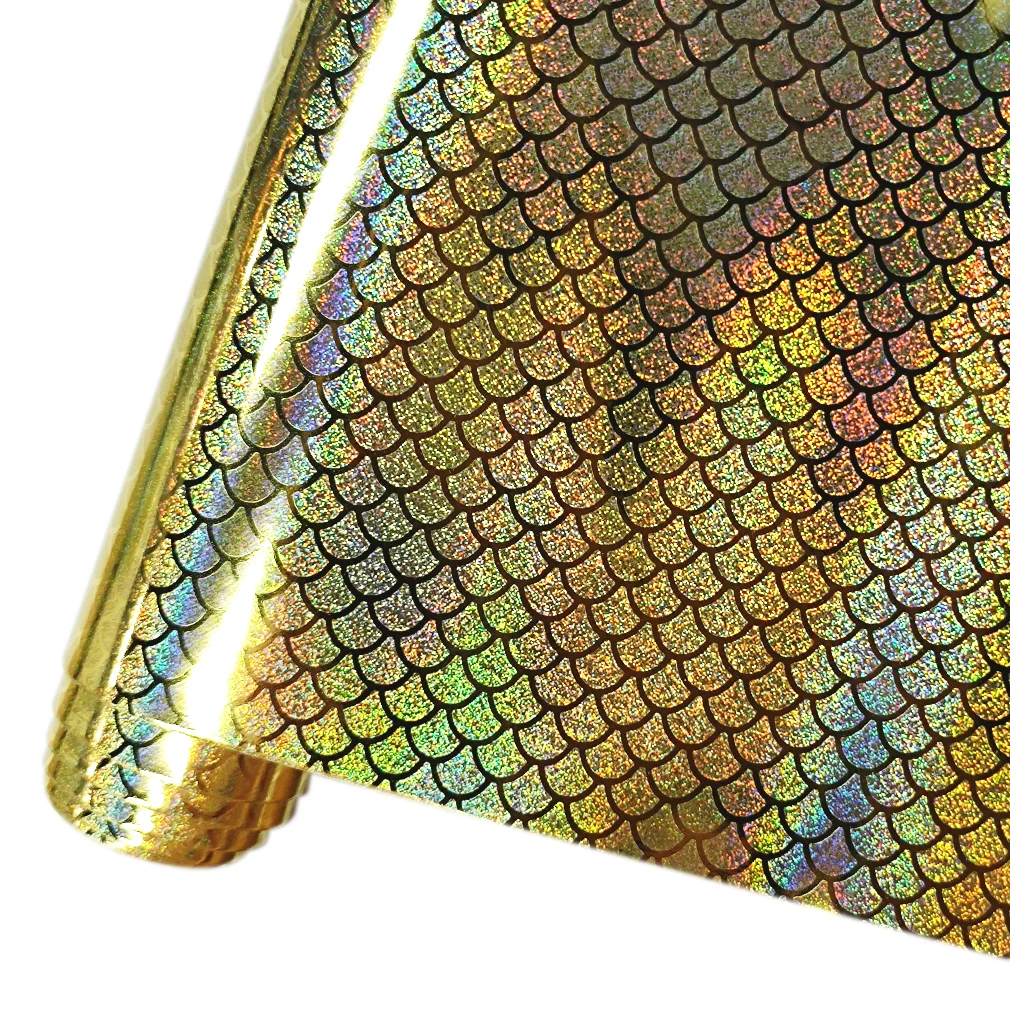 Fish scale / mermaid print PU holographic metal mirror fan-shaped laser imitation leather fabric shoes / bags DIY with cloth
Fish scale / mermaid print PU holographic metal mirror fan-shaped laser imitation leather fabric shoes / bags DIY with cloth