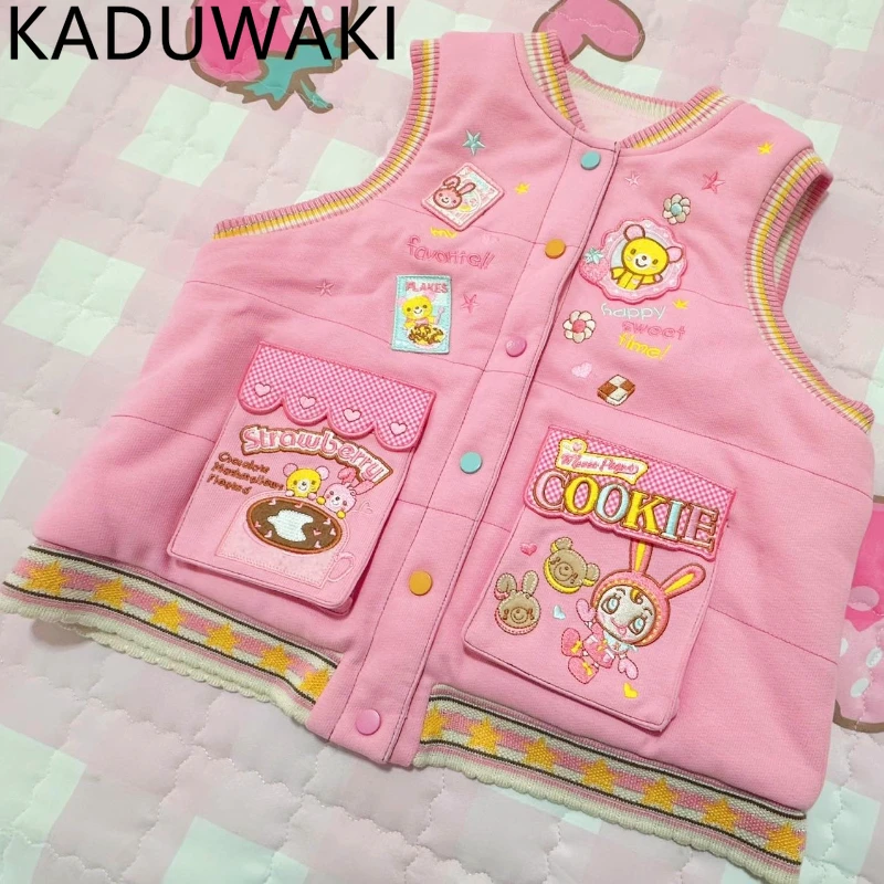 Japanese Sweet Kawaii All-match Funny Vest Women Lolita Style Sleeveless Coats Harajuku Cute Rabbit Cartoon Vintage Y2k Tops
Japanese Sweet Kawaii All-match Funny Vest Women Lolita Style Sleeveless Coats Harajuku Cute Rabbit Cartoon Vintage Y2k Tops