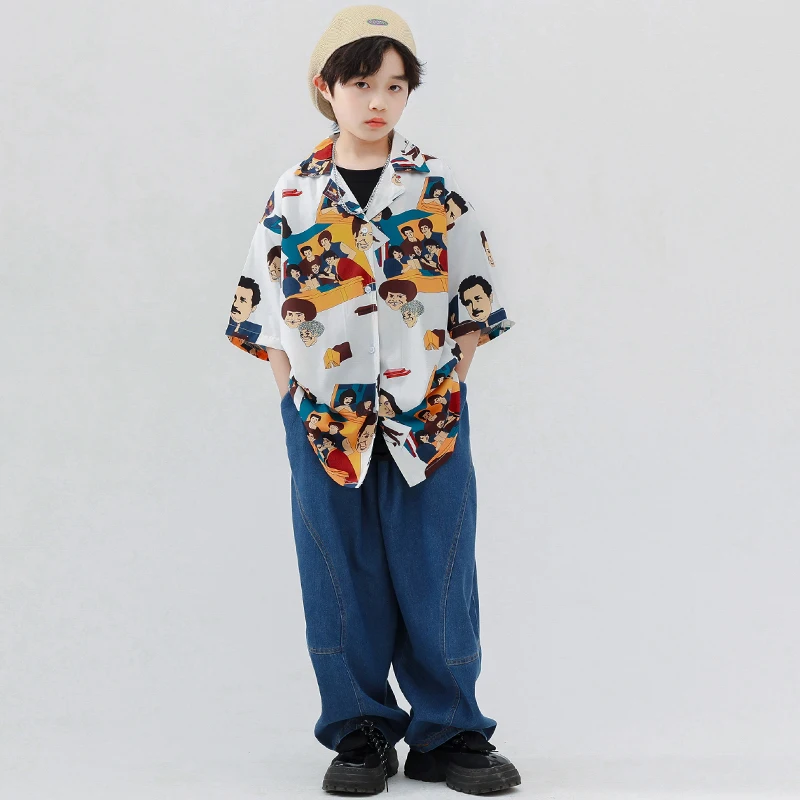 Kids Hip Hop Clothing Vintage Print Shirt Tops Casual Teen Street Wear Denim Pants for Girls Jazz Rapper Dance Costume Clothes
Kids Hip Hop Clothing Vintage Print Shirt Tops Casual Teen Street Wear Denim Pants for Girls Jazz Rapper Dance Costume Clothes