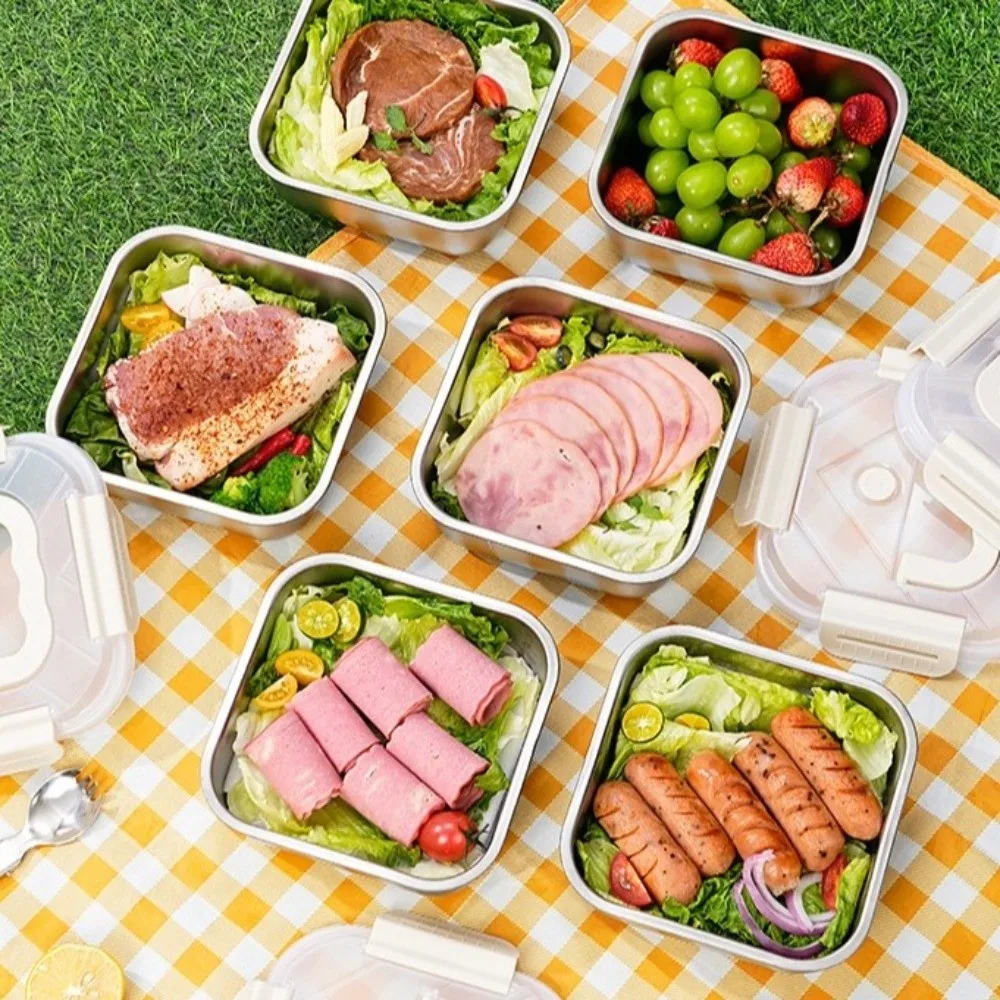 Large Capacity Food Preservation Box Leakproof Stainless Steel Seal Food Container Thick With Lid Food Storage Box Office Fridge
Large Capacity Food Preservation Box Leakproof Stainless Steel Seal Food Container Thick With Lid Food Storage Box Office Fridge