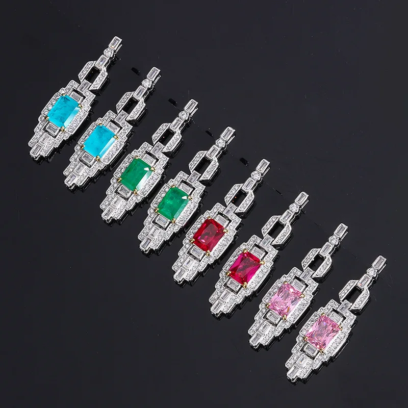 Silver Jewelry For Women Colorful Jewelry Ruby Earrings High Light Luxury Sapphire Semi High Quality Luxury Banquet
Silver Jewelry For Women Colorful Jewelry Ruby Earrings High Light Luxury Sapphire Semi High Quality Luxury Banquet