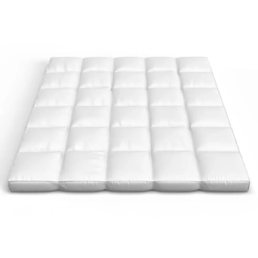 Down Mattress Topper - Full 2-Inch 100% Duck Feather Gusset Bed with 233-Thread Count Cotton Mattress Topper Cover - Plush Pill
Down Mattress Topper - Full 2-Inch 100% Duck Feather Gusset Bed with 233-Thread Count Cotton Mattress Topper Cover - Plush Pill