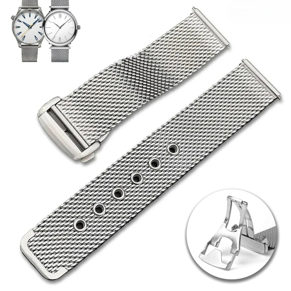 For Omega Seamaster 20mm 22mm Silver Mesh Bracelet Flat Interface Stainless Steel Watch Strap Breathable Lightweight Design
For Omega Seamaster 20mm 22mm Silver Mesh Bracelet Flat Interface Stainless Steel Watch Strap Breathable Lightweight Design